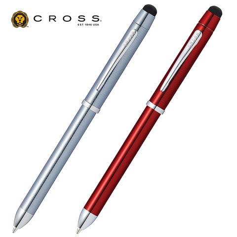 《美國 CROSS 高仕 Tech3 透紅.霧鋼 三用觸控筆》買筆送筆芯