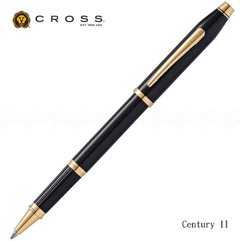 《美國 CROSS 新世紀 黑琺瑯金夾 鋼珠筆》買筆送筆芯
