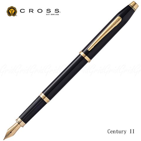 CROSS 《C美國 ROSS 新世紀 黑琺瑯金夾 F尖鋼筆》