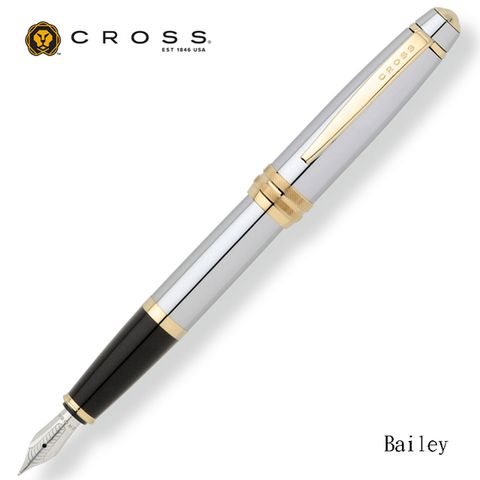 CROSS 貝禮系列 金鉻 M-粗尖 鋼筆美國高仕 買筆送卡式墨水