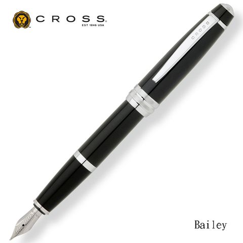 CROSS 貝禮系列 黑琺瑯 M-粗尖 鋼筆美國 高仕 買筆送卡式墨水