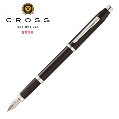 CROSS 高仕 AT0086-102 黑亮漆白夾鋼筆