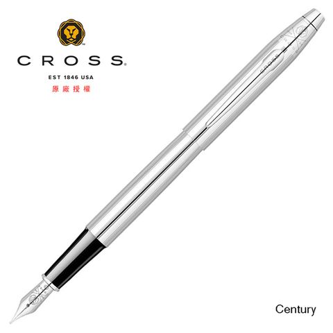 美國高仕 CROSS 精典世紀系列 亮鉻 F尖鋼筆《買筆送卡式墨水》