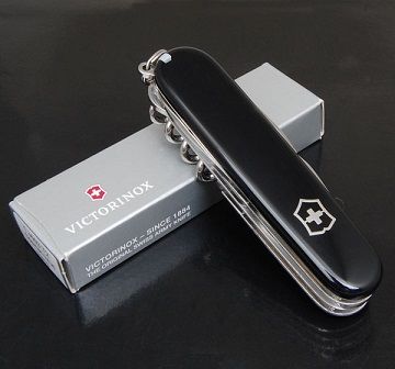 VICTORINOX 瑞士維氏 瑞士製造  登山者Climber black系列-經典15用瑞士刀(1.3703.3)