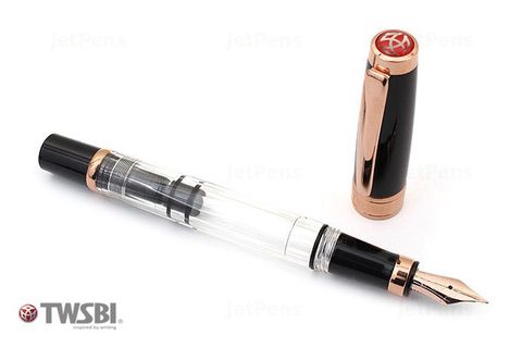 TWSBI 三文堂 580 系列 透明黑 玫瑰金 鋼筆