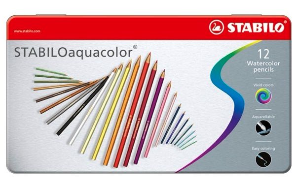 STABILO   aquacolor 水溶性色鉛筆 12色 *1612-5