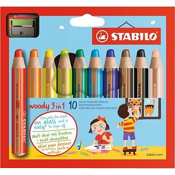 STABILO woody 3 in 1系列 10色 粉蠟筆*880/10-2