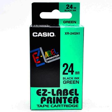 CASIO 卡西歐  【共有6色】標籤機專用色帶-24mm-XR-24GN1 (KL-G2TC標籤機款適用)