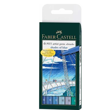 Faber-Castell 輝柏 Faber_Castell PITT軟毛筆頭藝術筆藍色系*167164