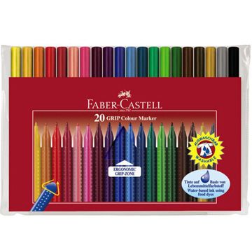 Faber-Castell 德國輝柏 寓教於樂 握得住 20色 抗壓三角筆桿彩色筆*155320