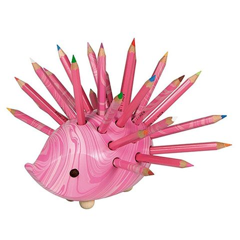 捷克製KOH-I-NOOR 24色油性色鉛筆(手工製造刺蝟型24支組)*粉紅色