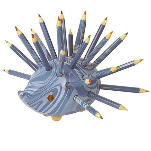 捷克製KOH-I-N0OR 24色油性色鉛筆(手工製造刺蝟型24支組)*藍色紋身