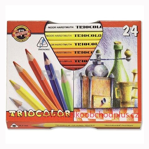 捷克製KOH-I-NOOR三角形彩色筆桿鉛筆24色組合*3154