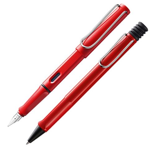 LAMY 狩獵者系列紅鋼筆原子筆對筆組