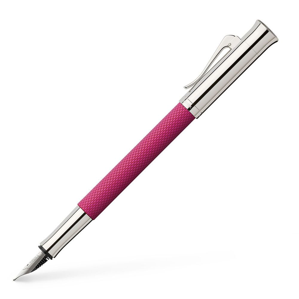GRAF VON FABER-CASTELL 德國  繩紋飾 18K 鋼筆 螢光粉
