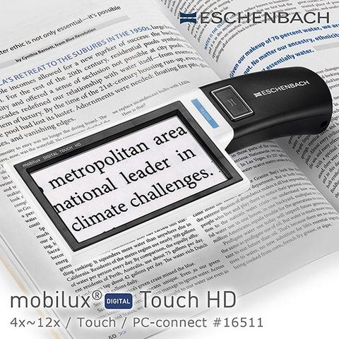【德國 Eschenbach 宜視寶】mobilux DIGITAL Touch HD 4x-12x 4.3吋觸控螢幕手持型可攜式擴視機 16511 (公司貨)