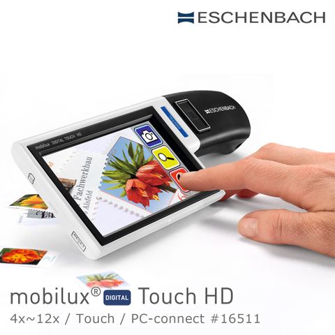 【德國 Eschenbach】mobilux DIGITAL Touch HD 4x-12x 4.3吋觸碰螢幕可攜式擴視機 16511 (公司貨)