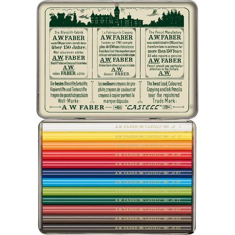 德國 Faber-Castell 輝柏 111周年紀念短版油性色鉛筆 12色短桿* 211004