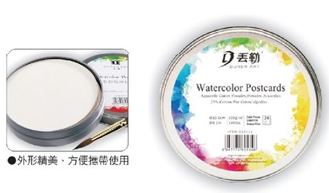 AP 普思 丟勒 圓形水彩紙 造型水彩紙 24入 300g 中粗紋 (10.5cm)3入