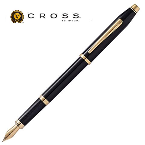 CROSS新世紀II黑琺瑯金夾鋼筆