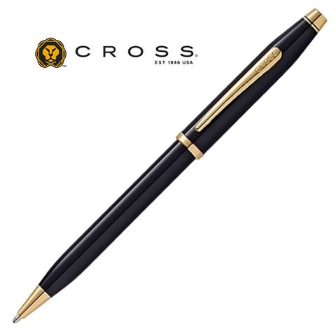 CROSS新世紀黑琺瑯金夾原子筆