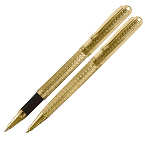 白金牌包金鋼珠筆+原子筆對筆組*WKG1200+BKG1200