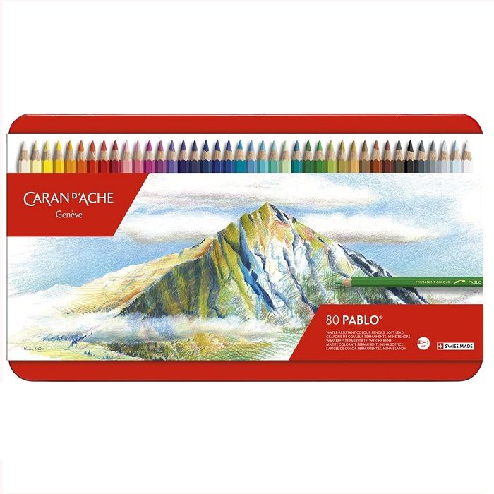 w67 CARAN D´ACHE スプラカラーソフト 80 水彩色鉛筆 未使用品-