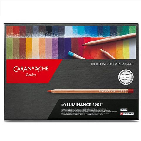 CARAN d'ACHE 瑞士卡達 CARAN dACHE LUMINANCE 6901卡達專業系列極致油性色鉛筆*40色