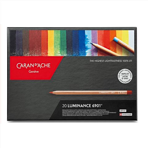 CARAN d'ACHE 瑞士卡達 CARAN dACHE LUMINANCE 6901卡達專業系列極致油性20色色鉛筆*6901.720