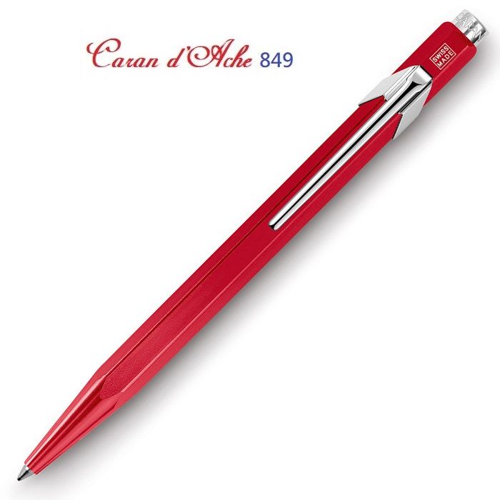 CARAN d'ACHE 瑞士卡達 Caran dAche Classic 849 Original經典系列原子筆紅桿*849.070