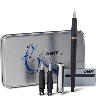 LAMY 有現貨下單後即可出貨 Joy喜悅系列 亮黑銀鋁蓋鋼筆禮盒組(11)附三種筆尖