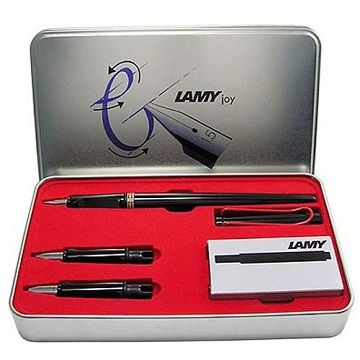  有現貨可立即出貨 LAMY Joy喜悅系列 亮黑紅夾鋼筆 禮盒組附三種筆尖和一盒卡水