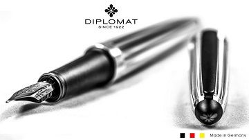 德國 DIPLOMAT 迪波曼 Aero太空梭鋼筆 不鏽鋼筆尖 絕美流線造型 工業銀