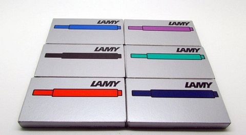 LAMY 德國品牌 卡水(T10)卡式墨水管紅/黑/藍/深藍/紫/綠/土耳其藍 7色可選