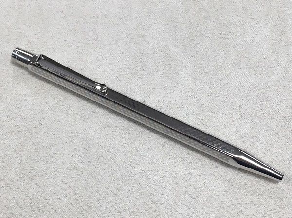 CARAN d'ACHE 瑞士卡達 瑞士 卡達 CARAN DACHE ECRIDOR 艾可朵 CUBRIK 幾何麥紋原子筆 鈀金 (890.377)