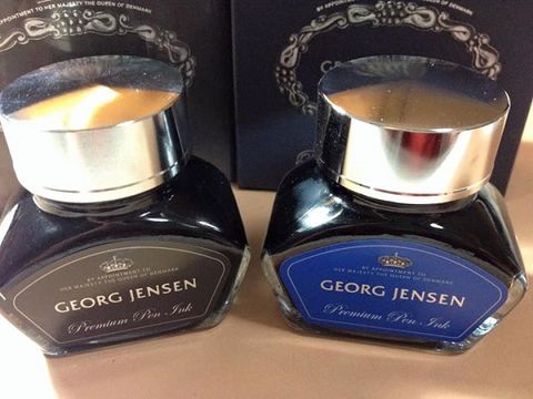 GEORG JENSEN 喬治傑生 丹麥精品   鋼筆墨水(3585401藍/3585409黑) 兩色現貨可選