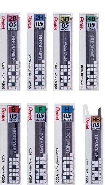 Pentel 飛龍   HI-POLYMER 自動鉛筆芯-0.5mm /40支入(C205)多種規格可選購