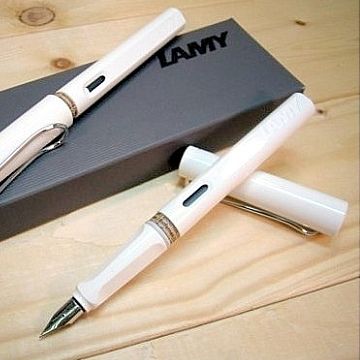 LAMY 德國品牌 SAFARI狩獵系列鋼筆F尖-白色(19)送吸水器