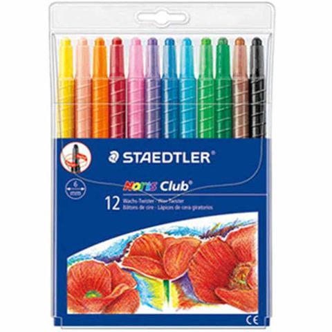 STAEDTLER 施德樓 德國快樂學園旋轉蠟筆12色*MS221NWP12