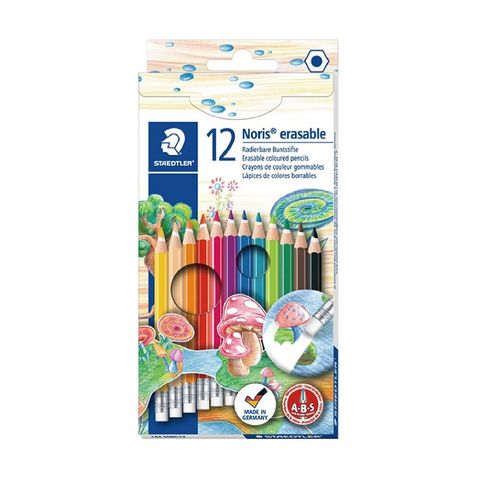 STAEDTLER 施德樓 德國可擦拭色鉛筆12色/3盒入*14450N12