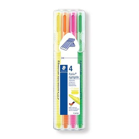 STAEDTLER 施德樓 德國-三角舒寫螢光筆4支入/MS362SB4