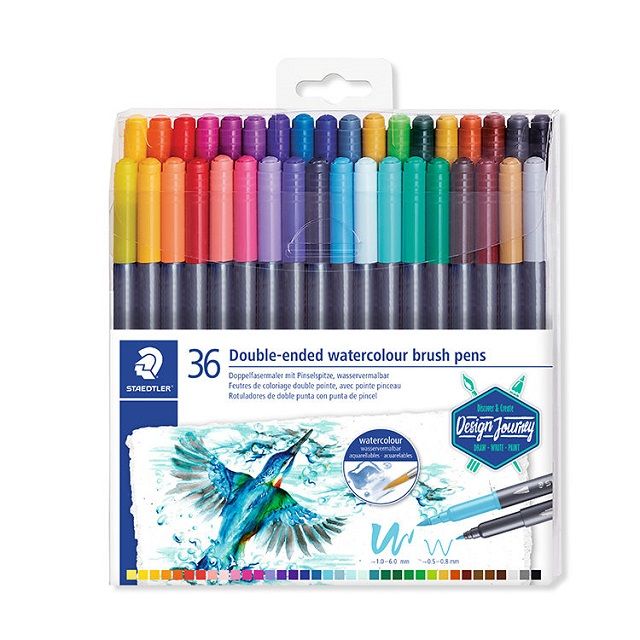 STAEDTLER 施德樓 水性雙頭書法筆36色入 3001 TB36