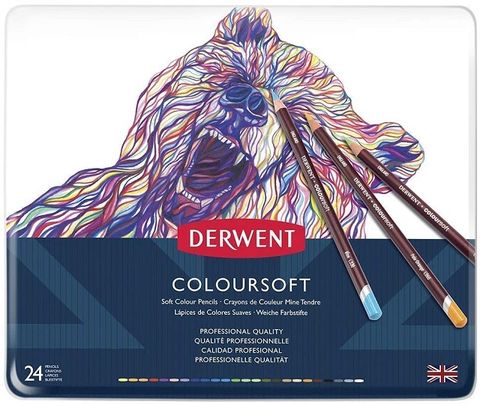 DERWENT 達爾文  軟性色鉛24色-鐵盒裝 0701027