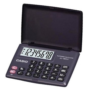 CASIO 卡西歐  8位數可開根號攜帶型國家考試專用計算機LC-160LV-BK