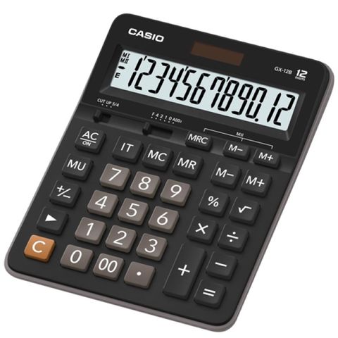 CASIO 卡西歐 12位元商務系列計算機-黑灰-GX-12B