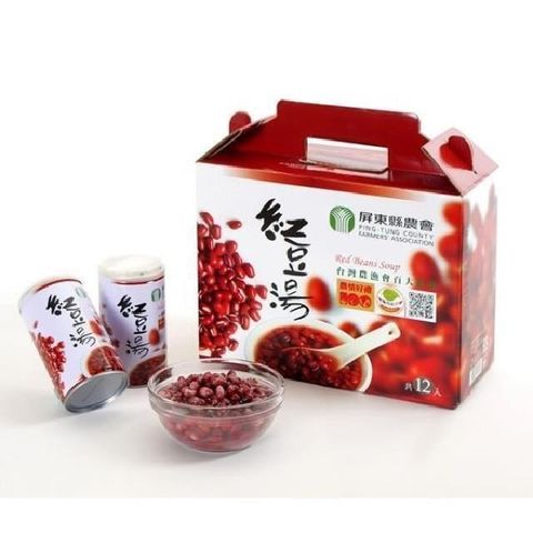 【南紡購物中心】屏農紅豆湯12入(禮盒裝)