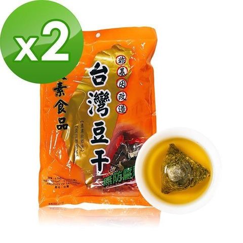 【南紡購物中心】 天素食品xi3KOOS 台灣豆干2包+香韻桂花烏龍茶2袋