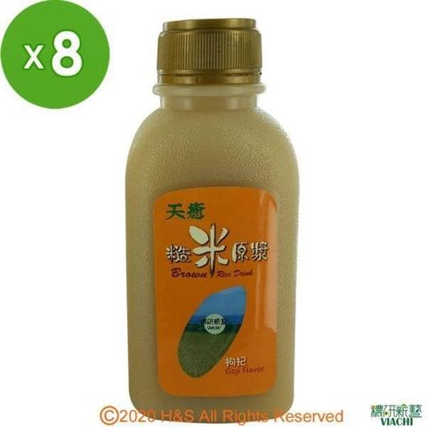 穠研薪藝 【南紡購物中心】 天癒糙米原漿(枸杞) 8入(350ml/瓶)