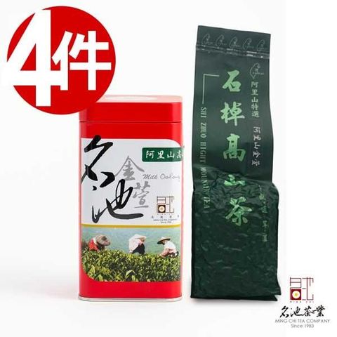 【南紡購物中心】 【名池茶業】上等頂級優質阿里山石棹金萱烏龍茶(貴氣紅款150克x4)