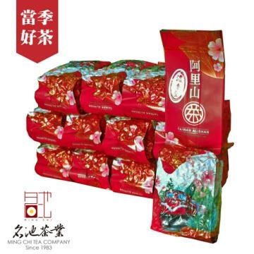 MingChi Tea 名池茶業 【南紡購物中心】 30年不敗經典-阿里山金萱烏龍茶(典藏12件組/附提袋X3)